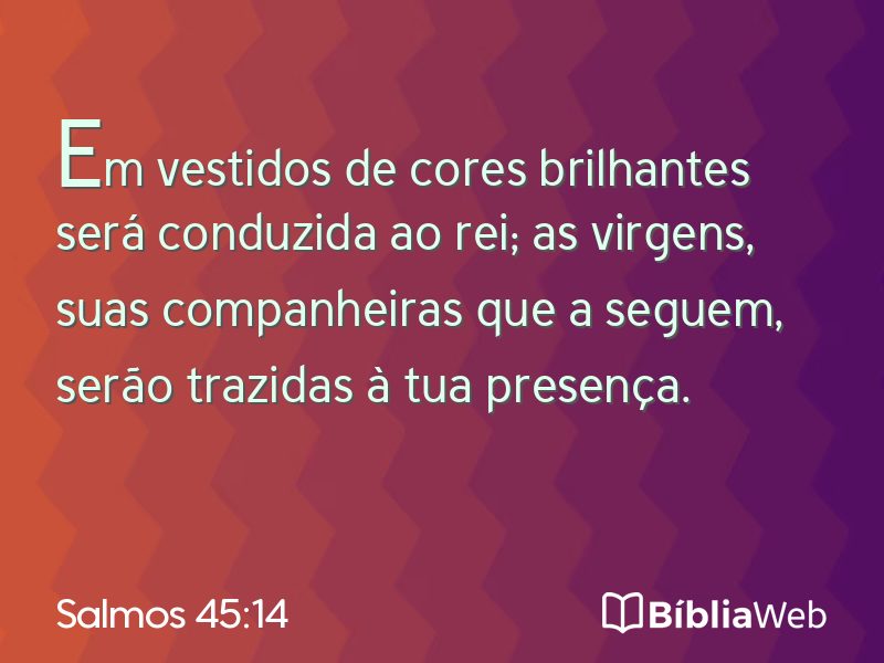 Salmos 45:14 em imagem para compartilhar