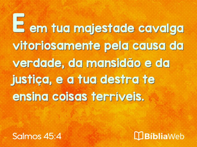 Salmos 45:4 em imagem para compartilhar