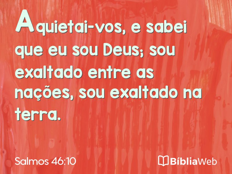 Salmos 46:10 em imagem para compartilhar