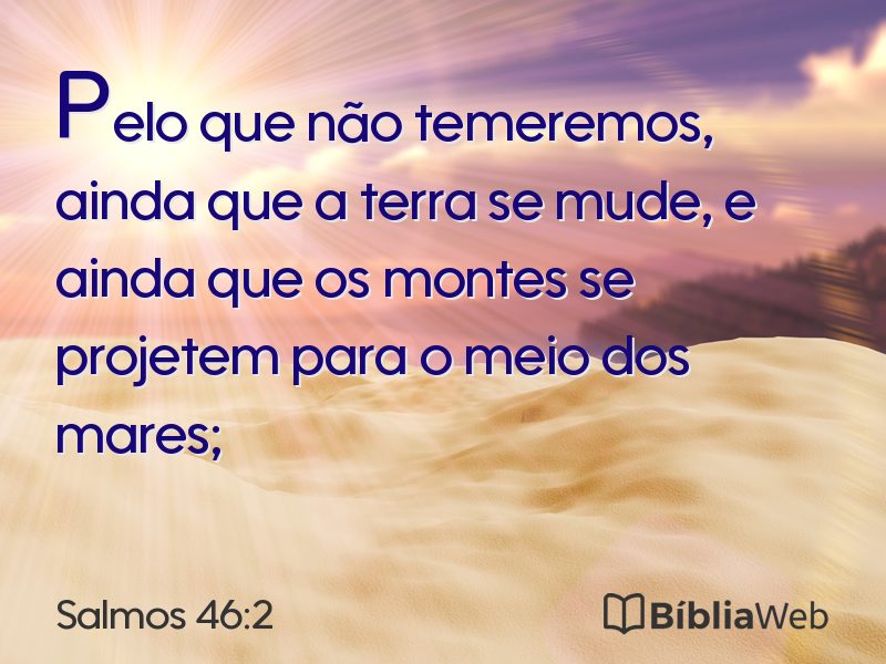 Salmos 46:2 em imagem para compartilhar