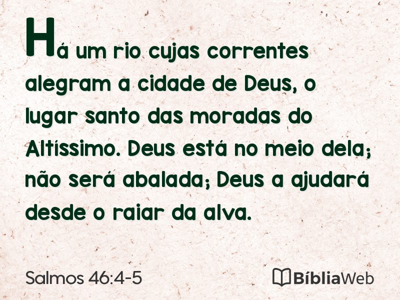 Salmos 46:4-5 em imagem para compartilhar