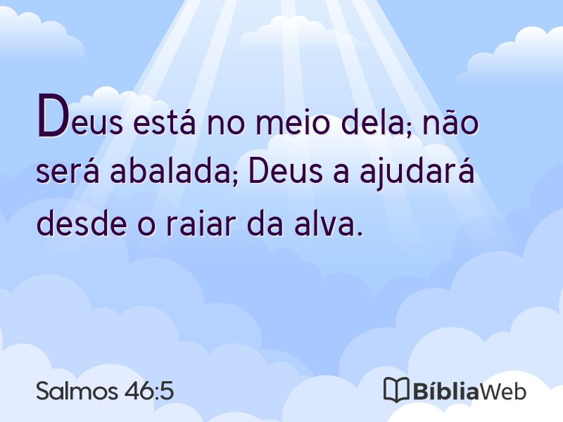 Salmos 46:5 em imagem para compartilhar