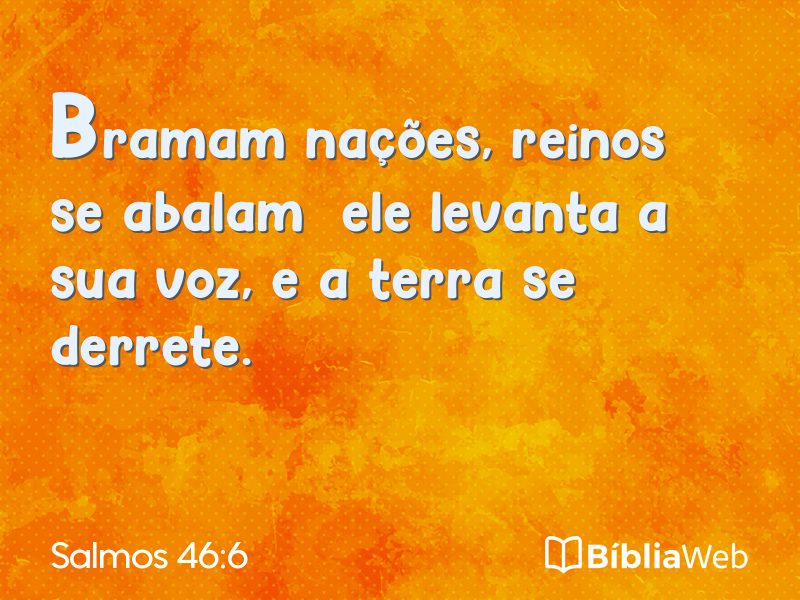Salmos 46:6 em imagem para compartilhar
