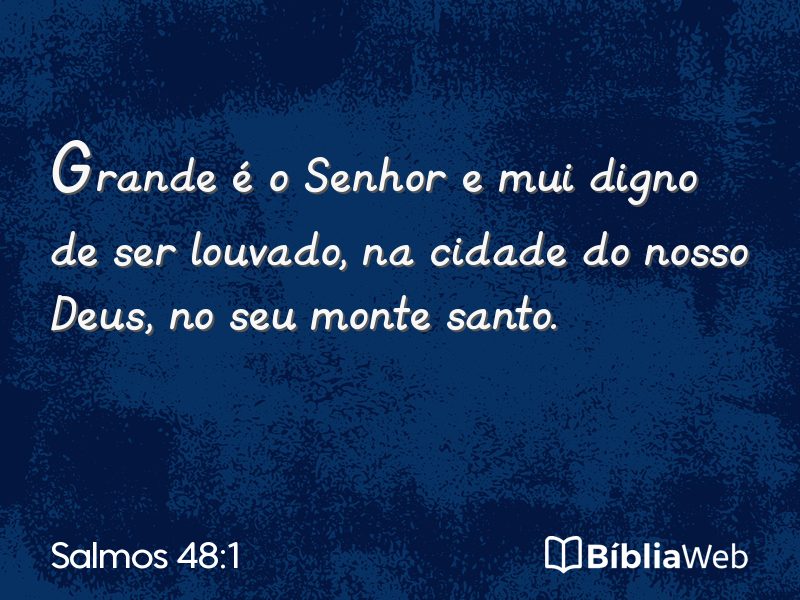 Salmos 48:1 em imagem para compartilhar