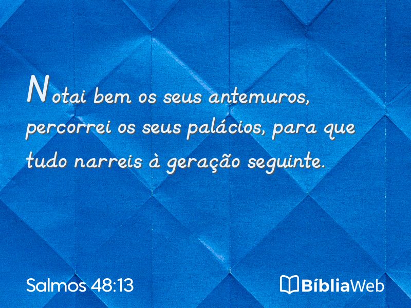 Salmos 48:13 em imagem para compartilhar