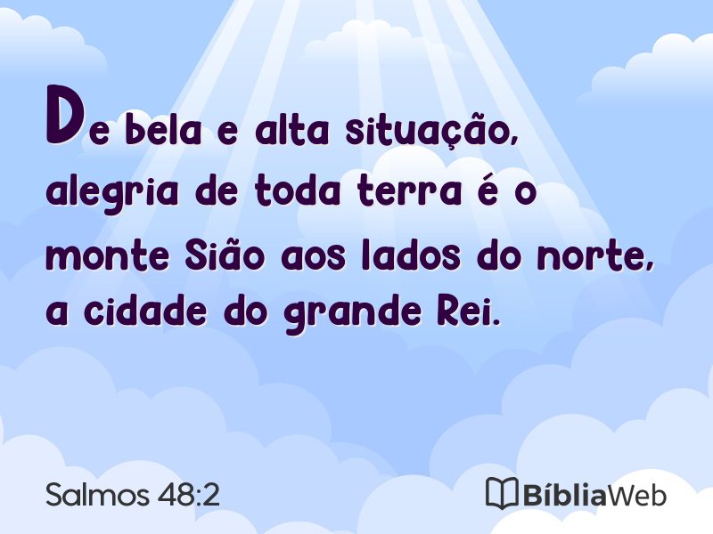 Salmos 48:2 em imagem para compartilhar