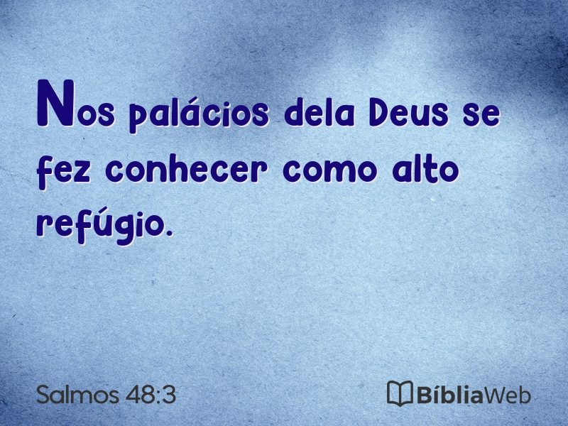 Salmos 48:3 em imagem para compartilhar