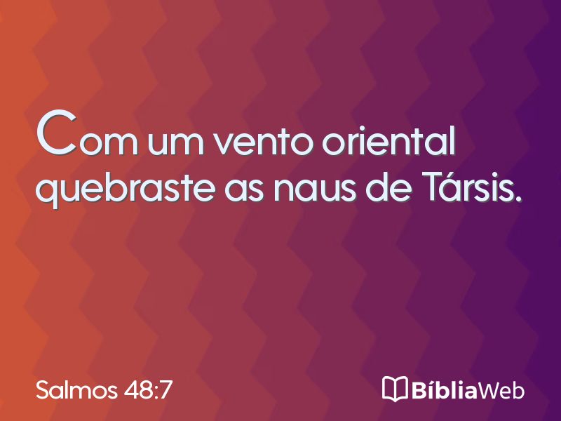 Salmos 48:7 em imagem para compartilhar