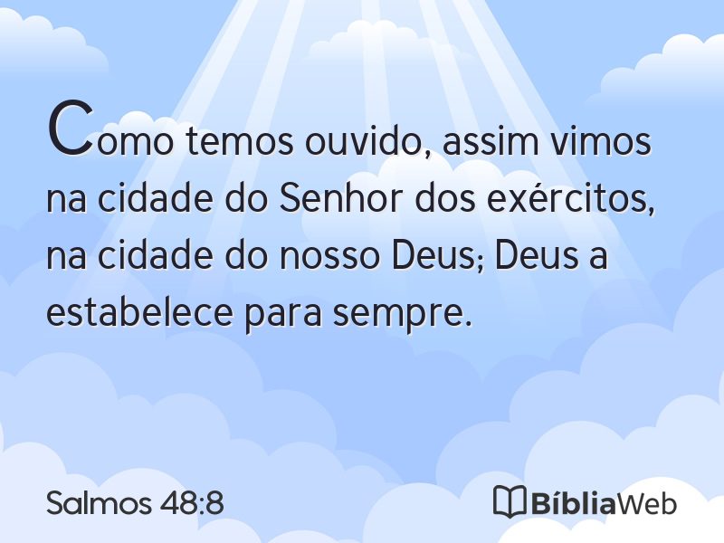 Salmos 48:8 em imagem para compartilhar