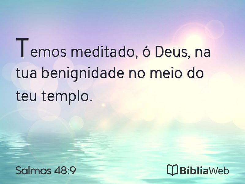 Salmos 48:9 em imagem para compartilhar