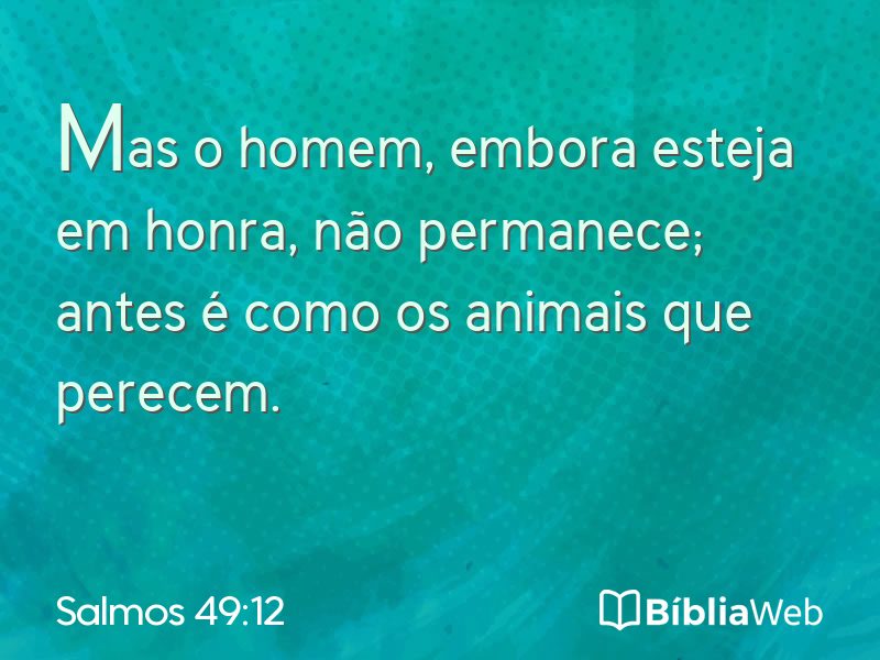 Salmos 49:12 em imagem para compartilhar