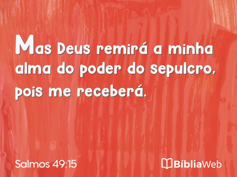 Salmos 49:15 em imagem para compartilhar