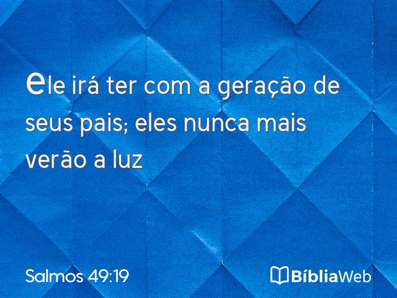 Salmos 49:19 em imagem para compartilhar