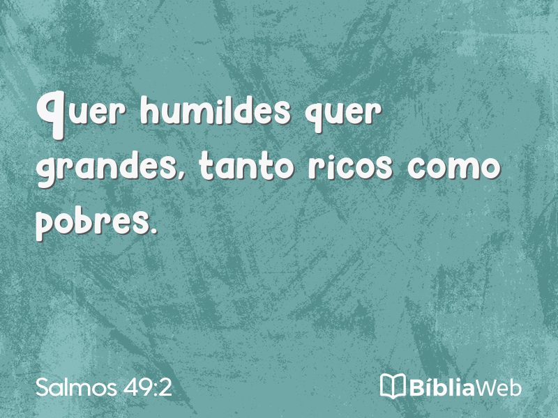 Salmos 49:2 em imagem para compartilhar