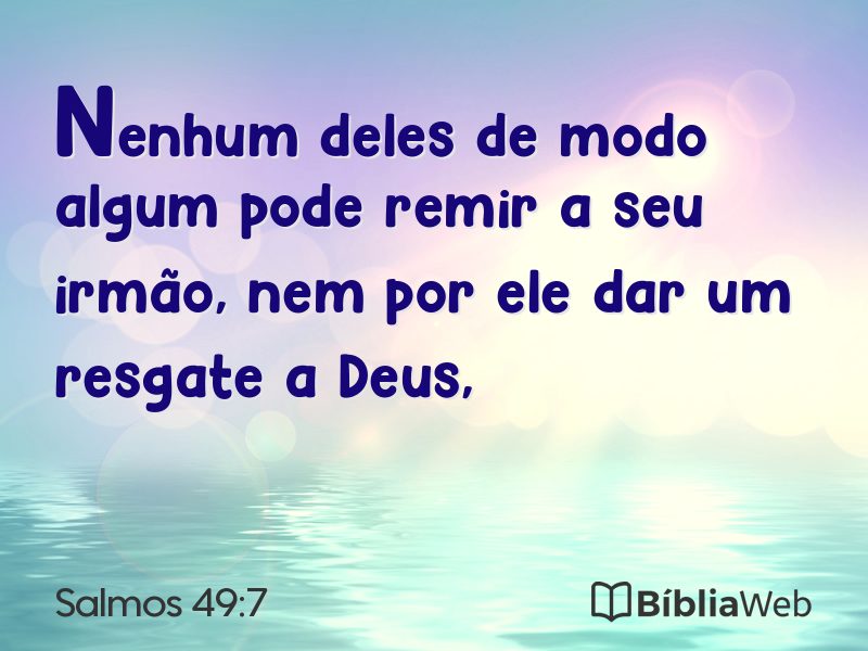 Salmos 49:7 em imagem para compartilhar