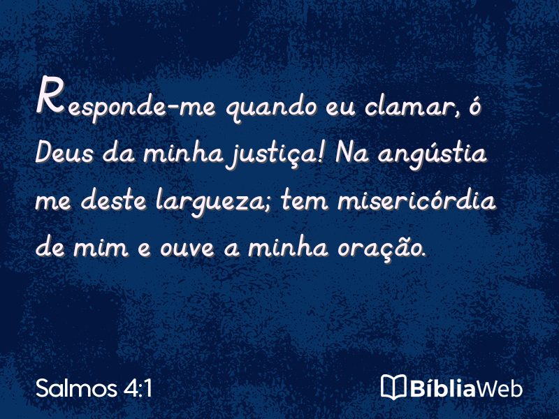 Salmos 4:1 em imagem para compartilhar