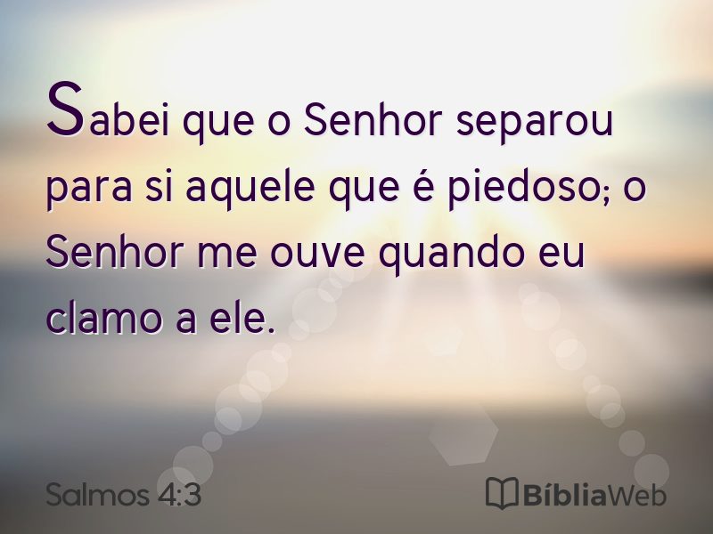 Salmos 4:3 em imagem para compartilhar