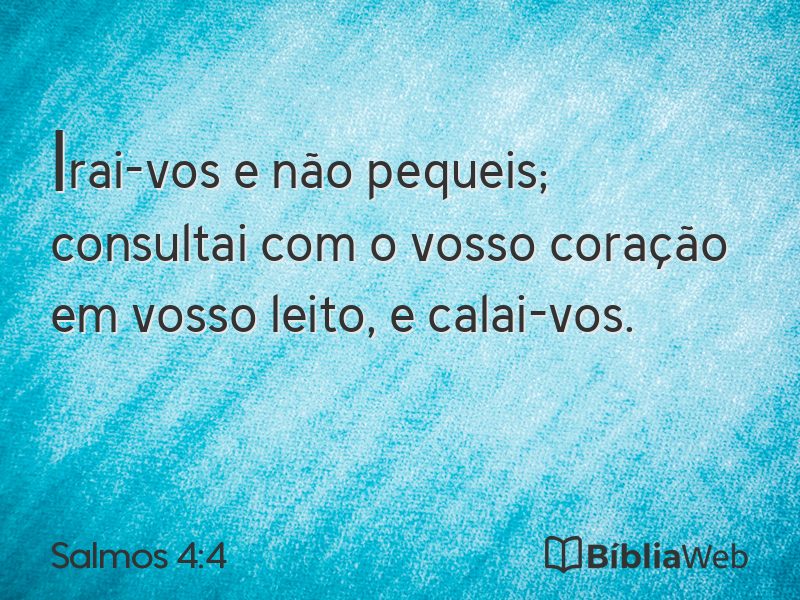 Salmos 4:4 em imagem para compartilhar