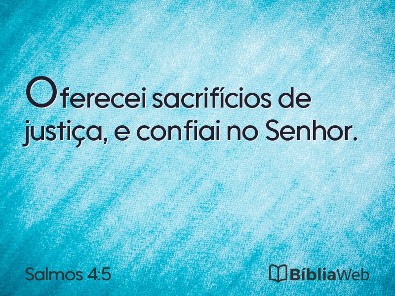 Salmos 4:5 em imagem para compartilhar