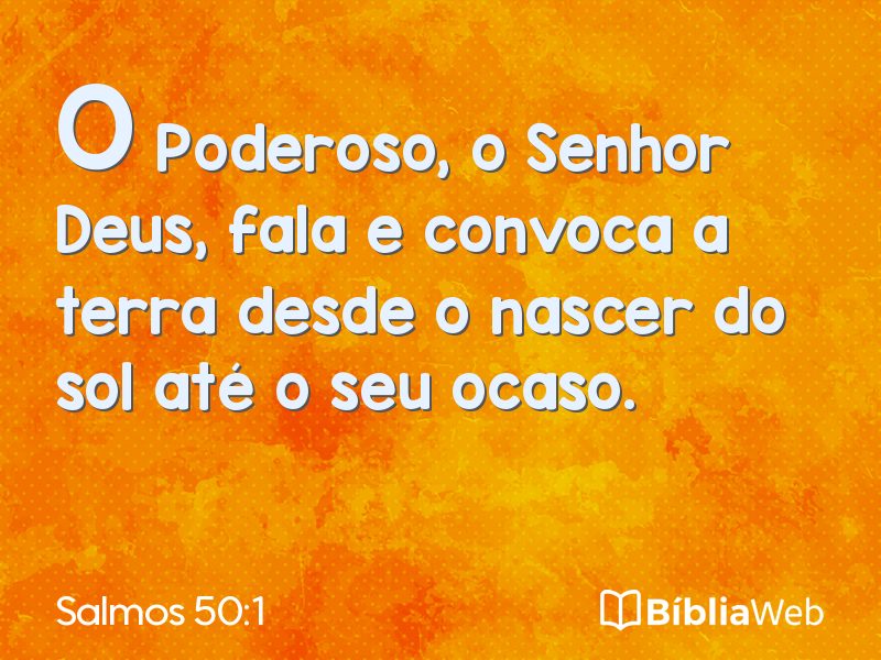 Salmos 50:1 em imagem para compartilhar