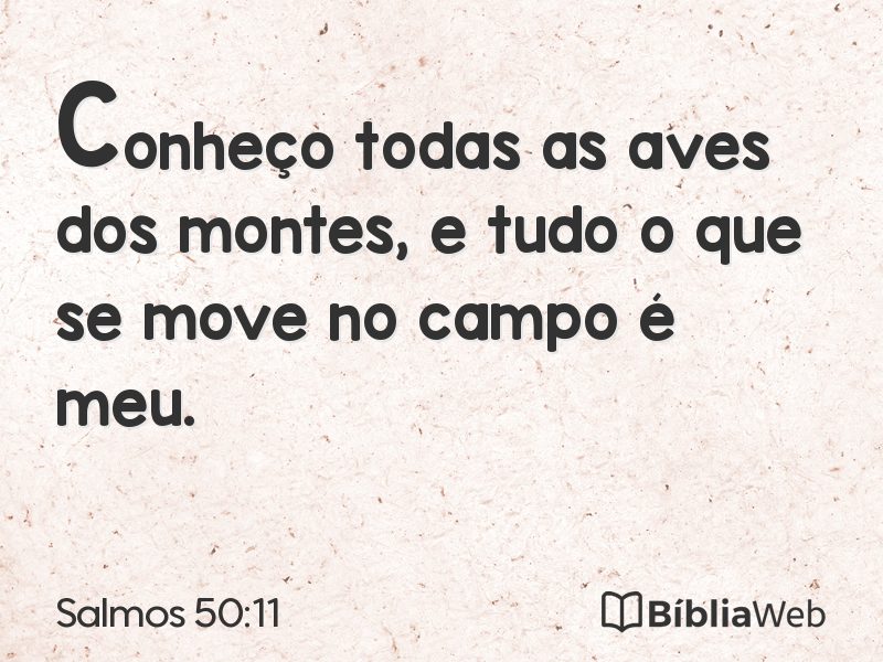 Salmos 50:11 em imagem para compartilhar