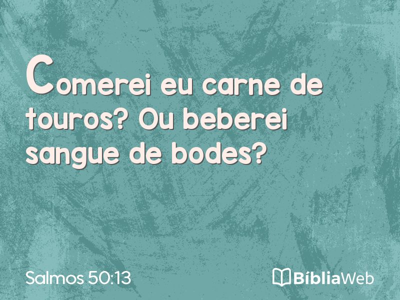 Salmos 50:13 em imagem para compartilhar