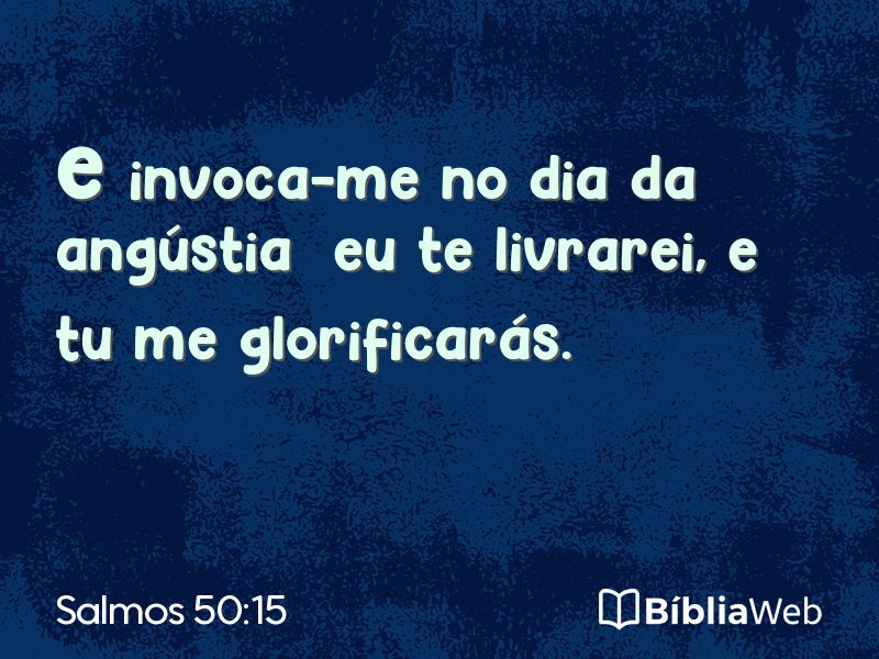 Salmos 50:15 em imagem para compartilhar