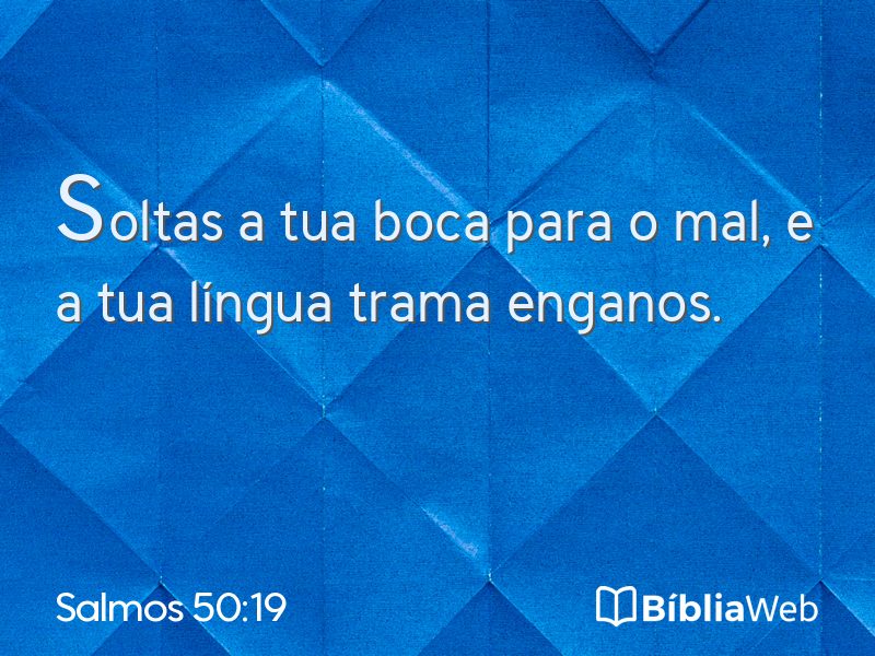 Salmos 50:19 em imagem para compartilhar