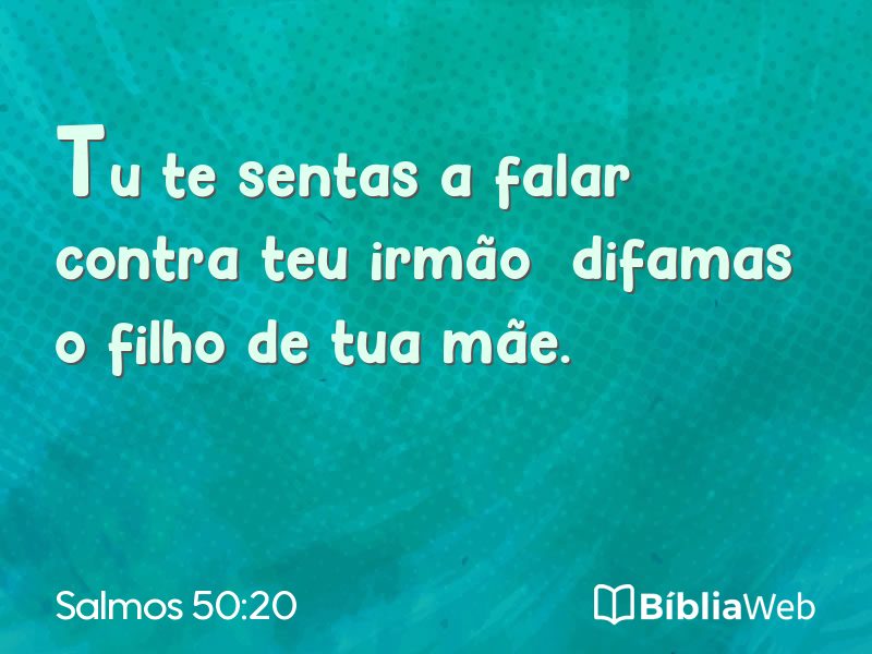 Salmos 50:20 em imagem para compartilhar