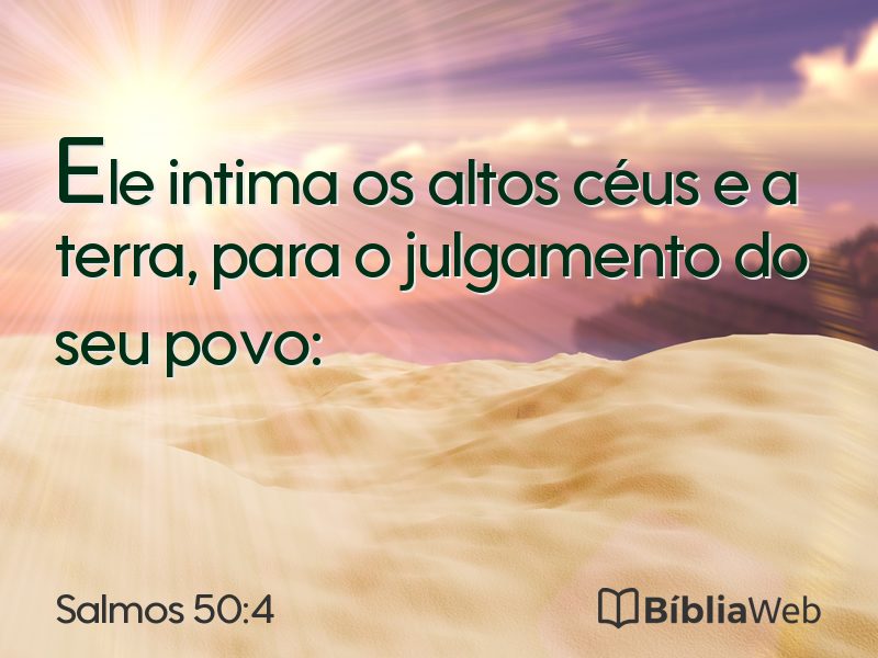 Salmos 50:4 em imagem para compartilhar