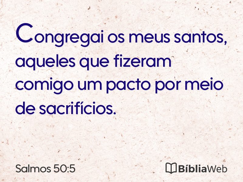 Salmos 50:5 em imagem para compartilhar