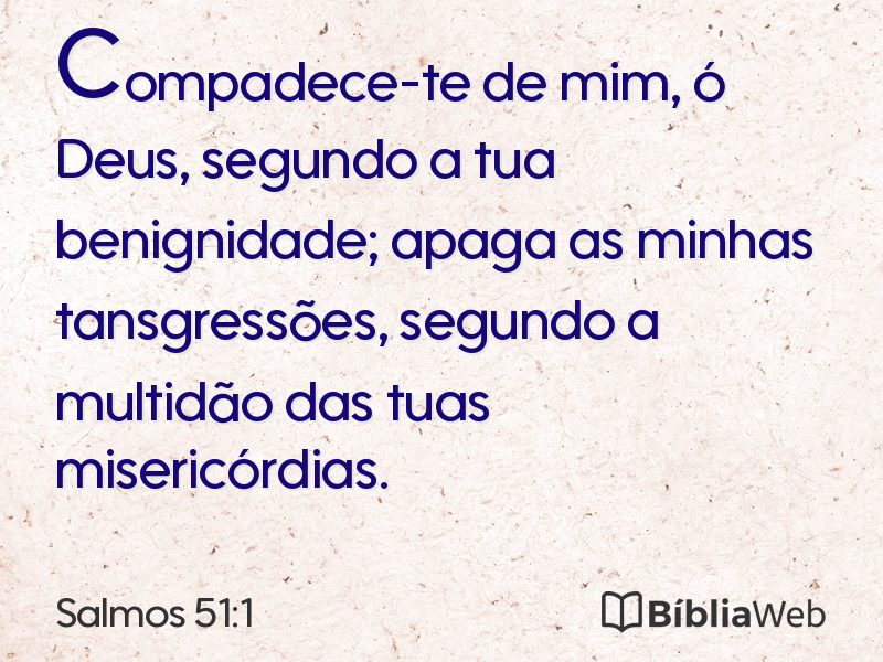 Salmos 51:1 em imagem para compartilhar