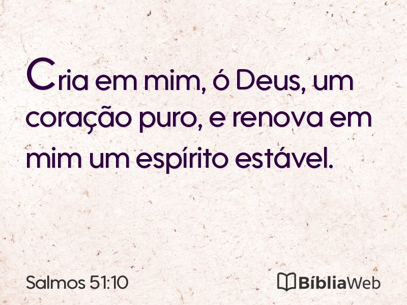 Salmos 51:10 em imagem para compartilhar