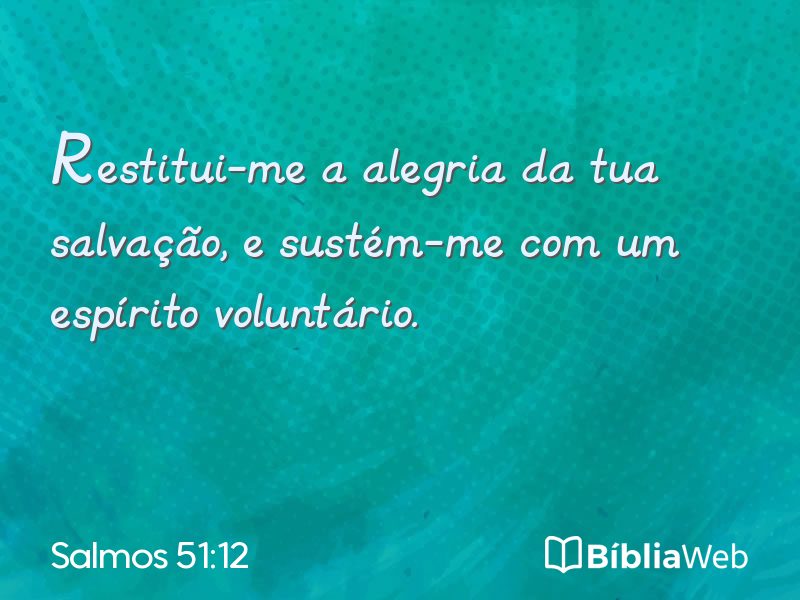 Salmos 51:12 em imagem para compartilhar