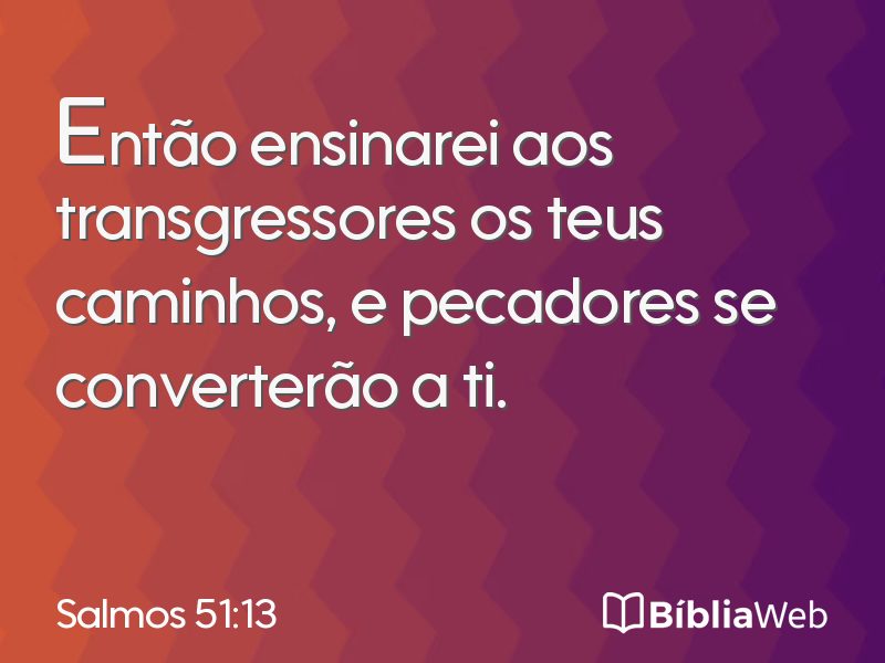 Salmos 51:13 em imagem para compartilhar