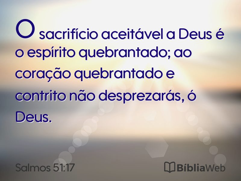 Salmos 51:17 em imagem para compartilhar