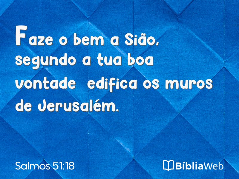 Salmos 51:18 em imagem para compartilhar
