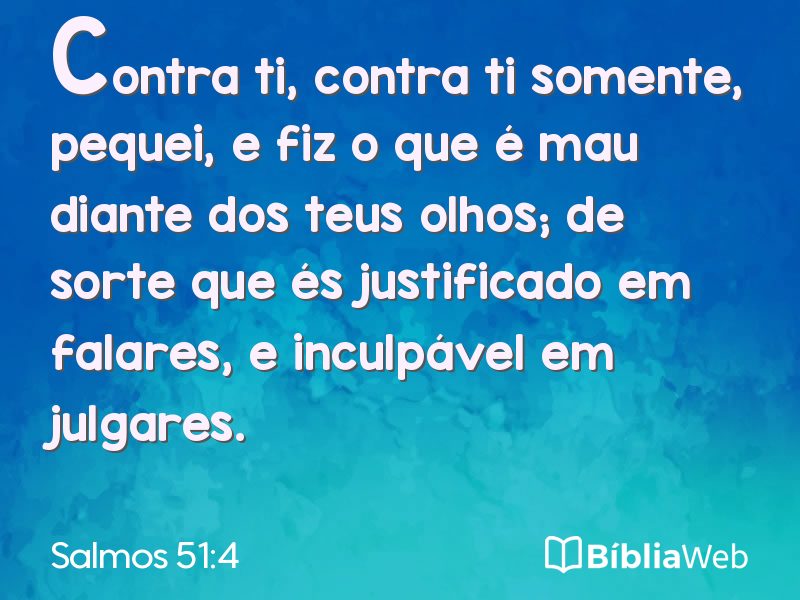 Salmos 51:4 em imagem para compartilhar