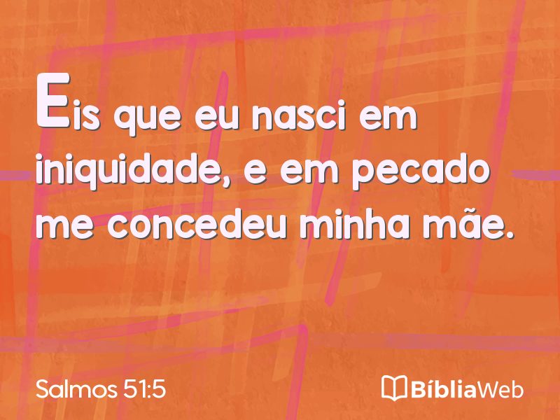Salmos 51:5 em imagem para compartilhar