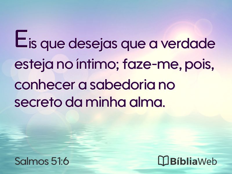Salmos 51:6 em imagem para compartilhar