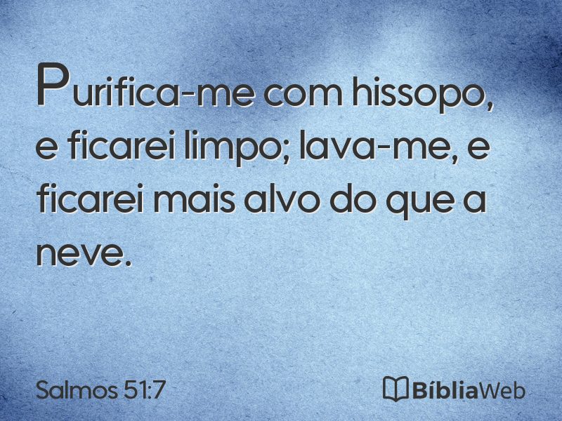 Salmos 51:7 em imagem para compartilhar