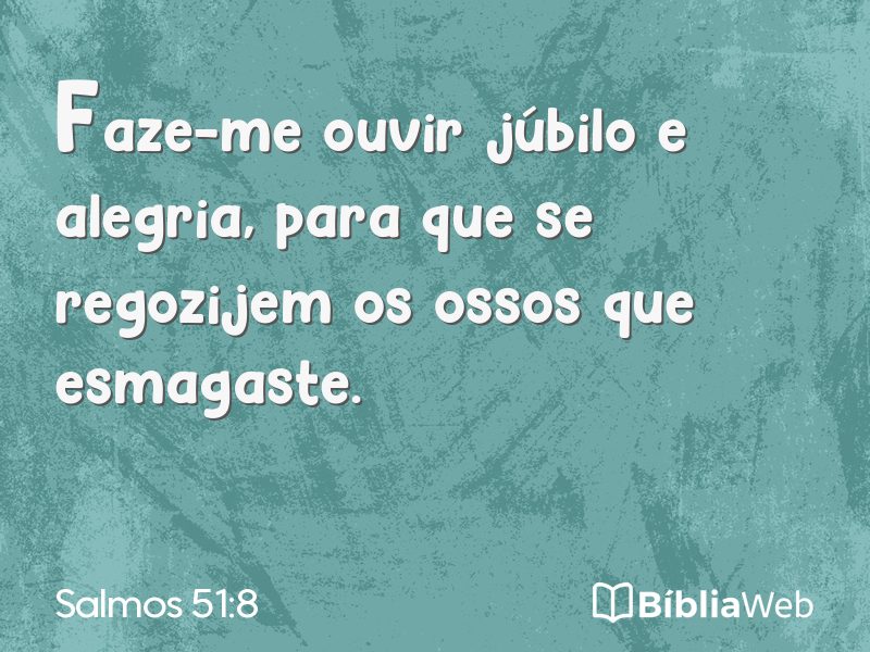 Salmos 51:8 em imagem para compartilhar