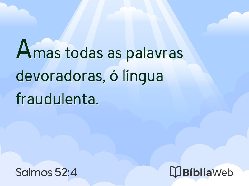Salmos 52:4 em imagem para compartilhar