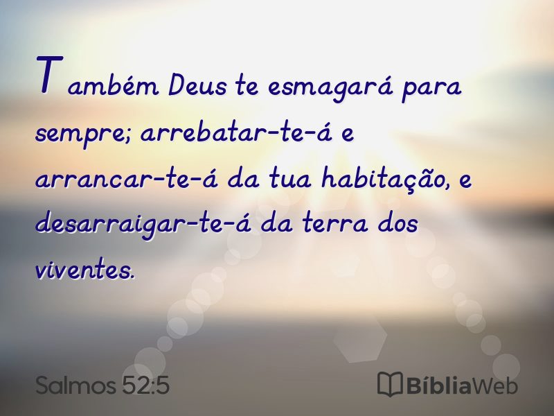Salmos 52:5 em imagem para compartilhar