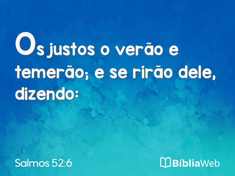 Salmos 52:6 em imagem para compartilhar
