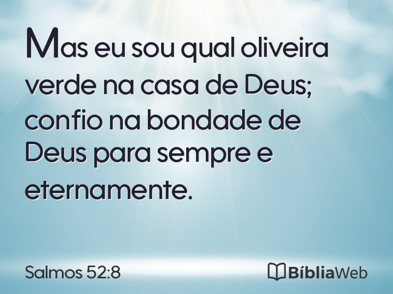 Salmos 52:8 em imagem para compartilhar