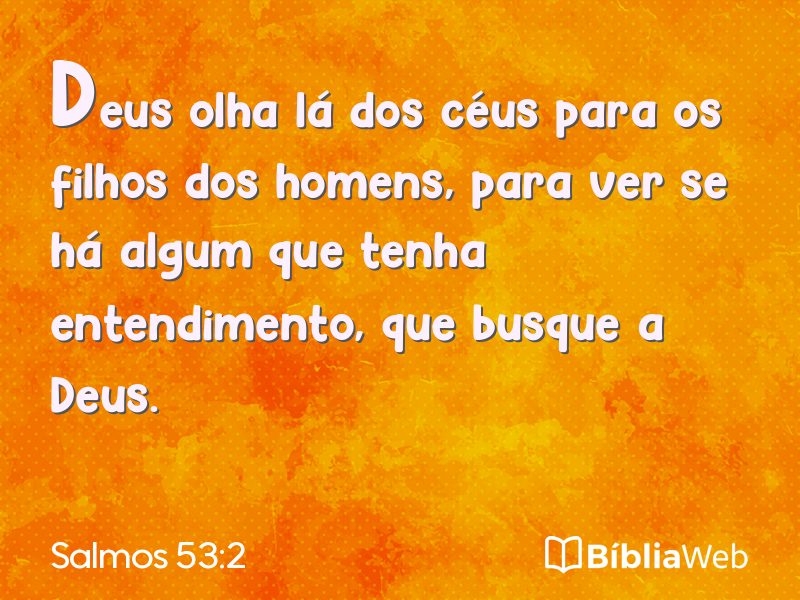 Salmos 53:2 em imagem para compartilhar
