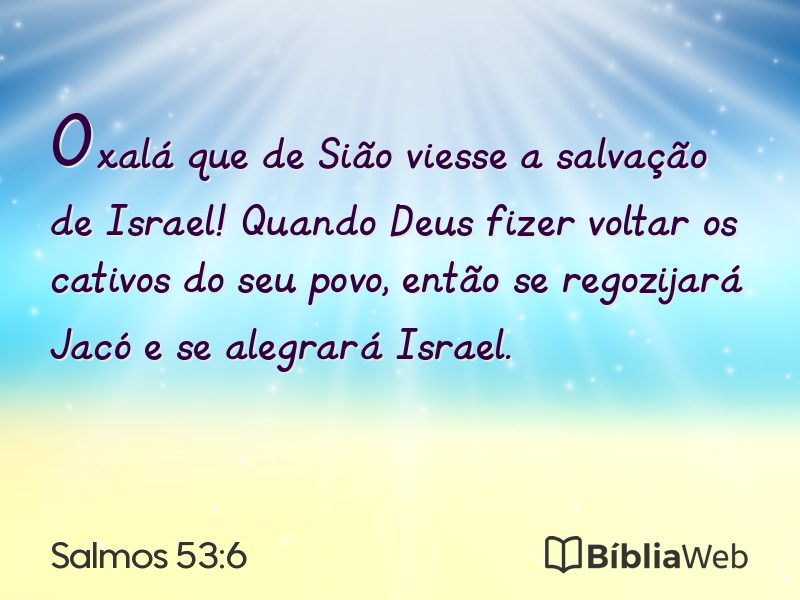 Salmos 53:6 em imagem para compartilhar