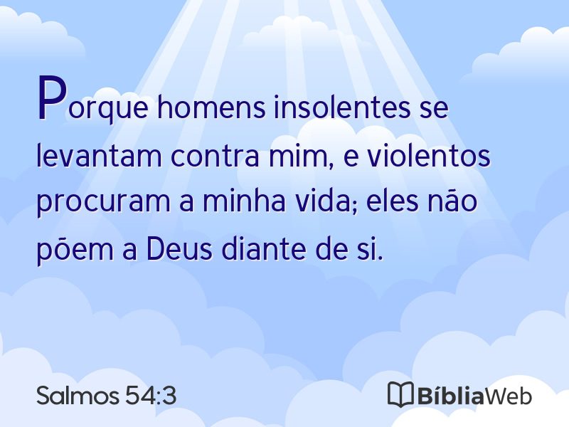 Salmos 54:3 em imagem para compartilhar