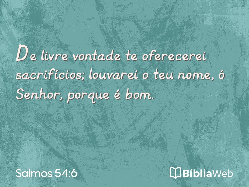 Salmos 54:6 em imagem para compartilhar